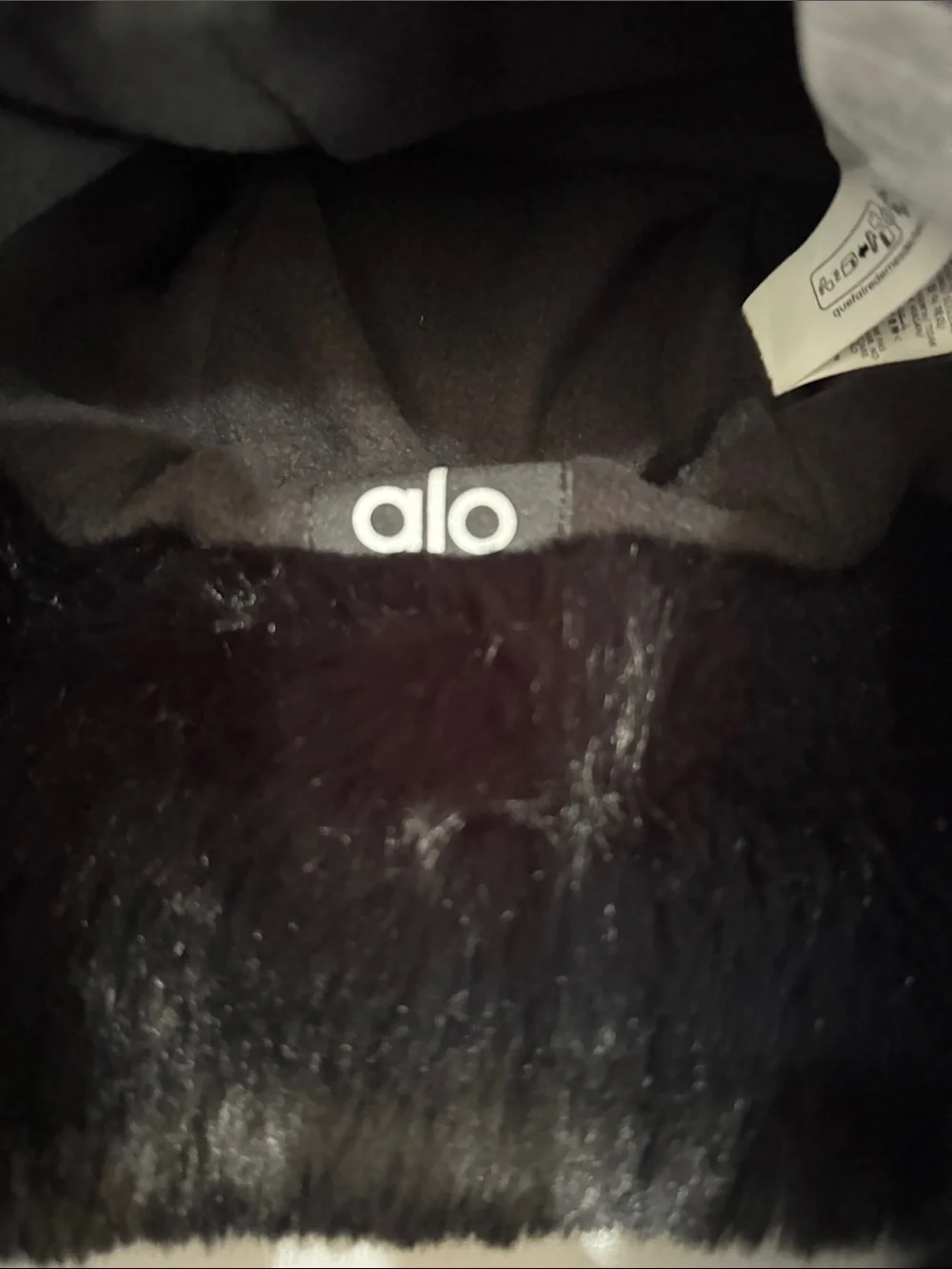 ALO Yoga Black Faux Fur Trapper Hat with Ear Flaps